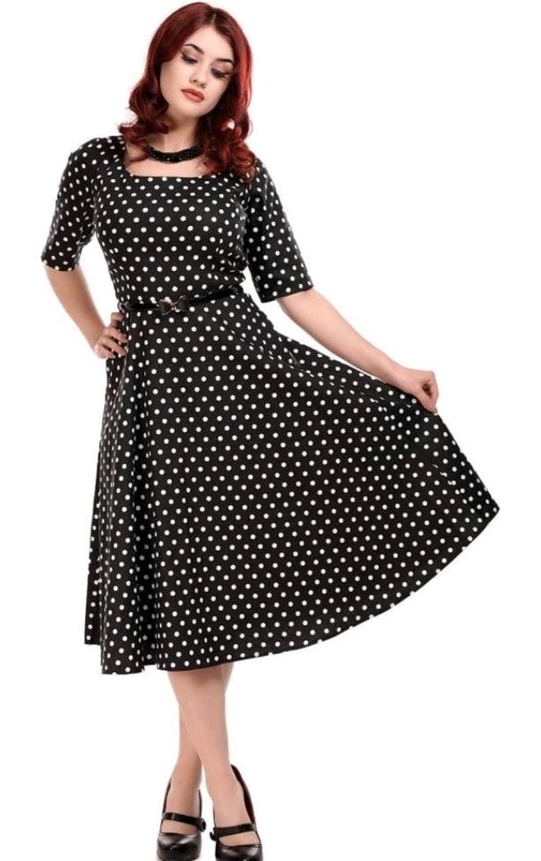 Collectif UK 12. Vintage Polkadots Swingdress in Freiburg im Breisgau