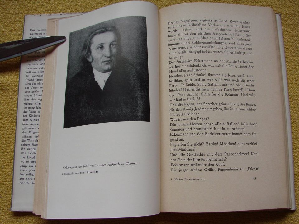 Ich erinnere mich - Gespräche um Karl Eckermann - J. Hecker 1962 in Nordhausen