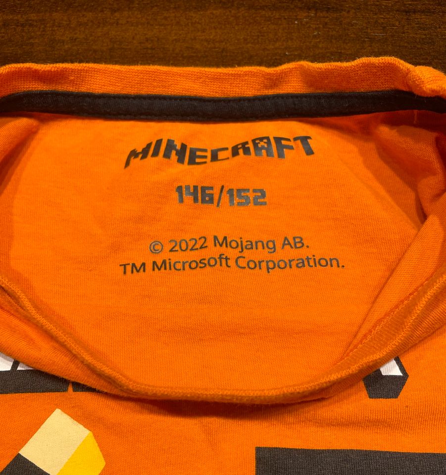 Minecraft T-Shirt 146/152 orange bunt in Warendorf