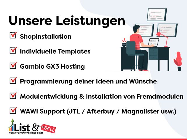 Gambio Individuelles Template Design Onlineshop Webdesigner GX3 in Berlin