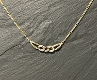 Collier 585 (14ct.) Gold Bicolor mit Diamantbesatz Gold T1017 Berlin - Schöneberg Vorschau