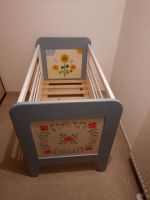 Altes Babybett/Kinderbett 120x60 ❤️Grau/Weiß❤️Retro/Vintage Thüringen - Erfurt Vorschau