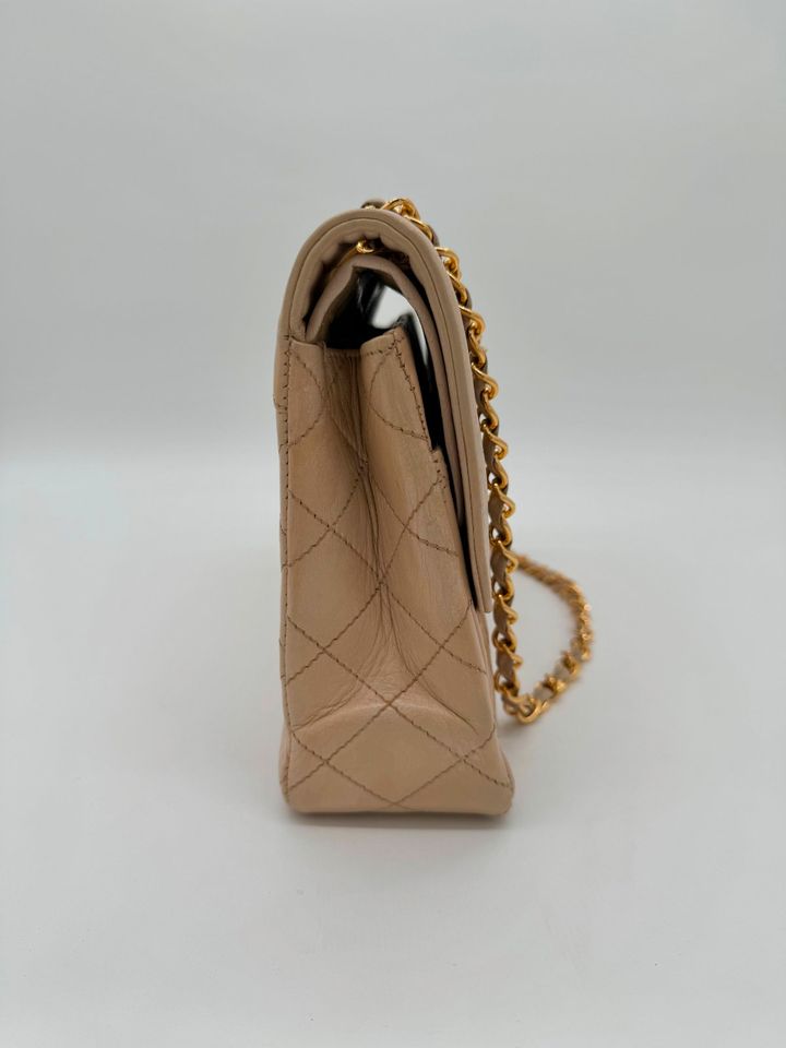 Chanel double Flap Bag beige, Zertifikat, Vintage, Tasche in Warendorf