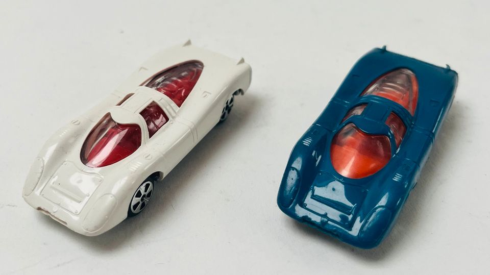 Faller HitCar Rennbahn 1:66 Auto 3477 Porsche 917 weis blau in Schwarme