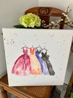 Aquarell Ballkleider besonders Geschenk  selbstgemacht DIY Baden-Württemberg - Bingen Vorschau