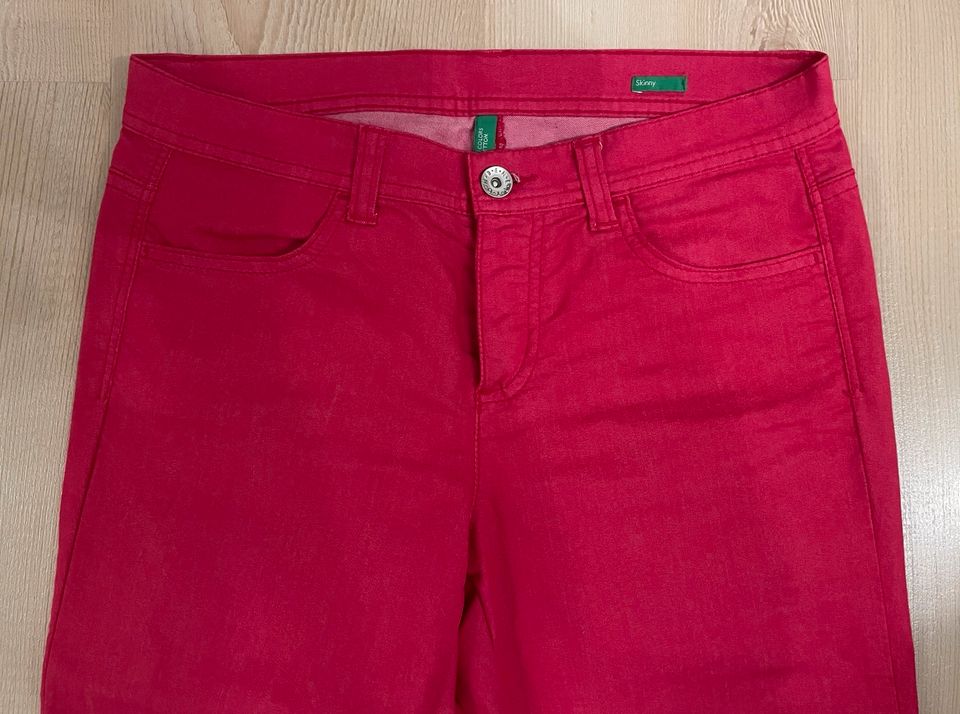 leichte Hose, Benetton, lang, pink, Gr. 28 (36) in Bayreuth