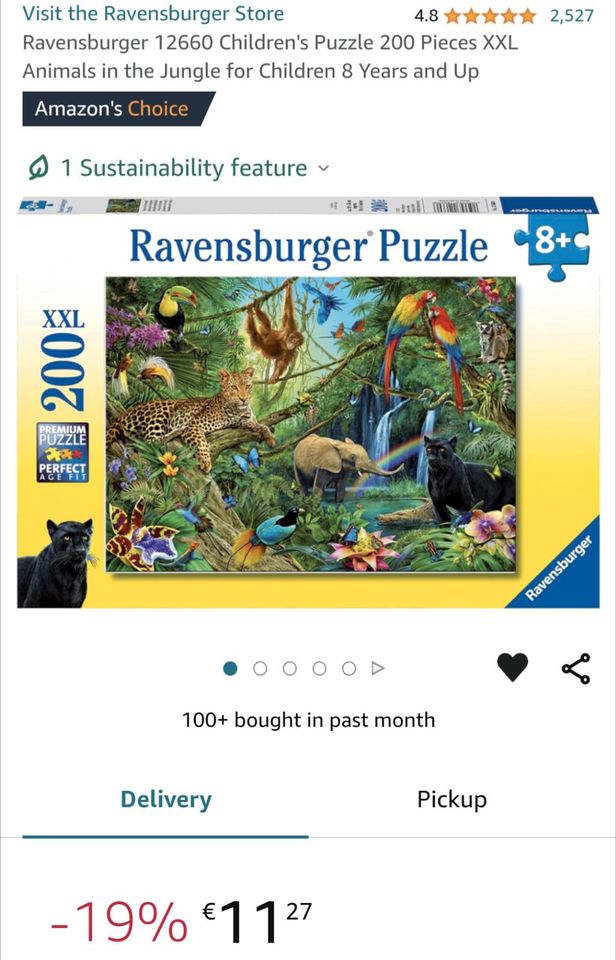 Ravensburger Puzzle 12660 200 Teile XXL *sehr gut* in Hamburg