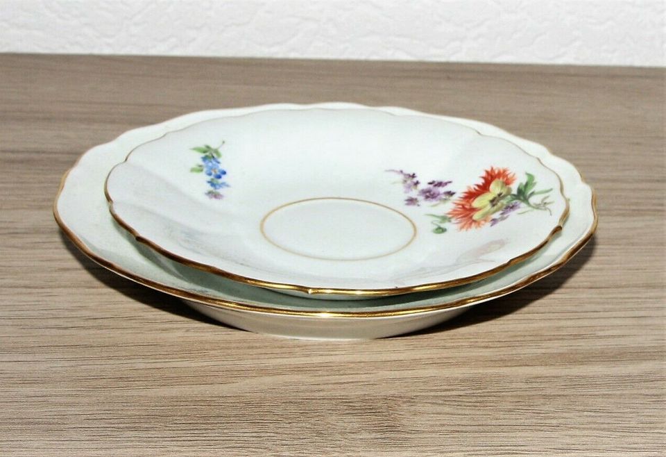 Meissen Porzellan Blume 2 Gold Brot Kuchenteller Untere 1. Wahl in Schwerte