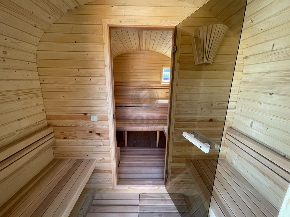 Quadro Sauna | Garten Fass Sauna | 3,5 m | inkl. Vorraum in Eichenzell