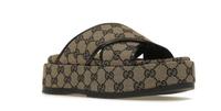 Gucci GG Plateau 30 mm Sandale Canvas in Blau Baden-Württemberg - Böblingen Vorschau