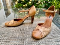 WIE NEU: Riemen Sandalen Pumps, Damen Gr. EU39, Echt-Leder beige Berlin - Steglitz Vorschau