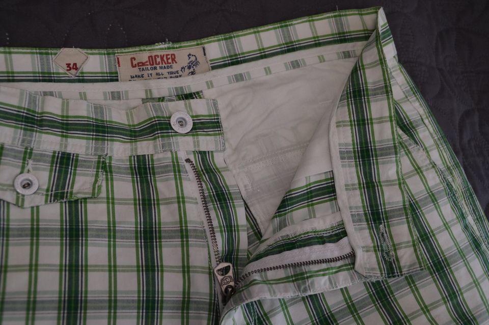 CROCKER Männer Shorts Gr.34 Weiß-Grün Neuwertige Zustand in Nürnberg (Mittelfr)