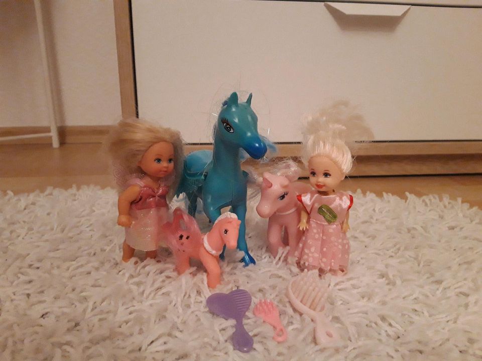 Barbie Fee und Prinzessin mit Einhörnern und Haarbürsten. in Hamburg