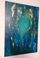 1000x700 Acryl Gemälde Bild Leinwand Kunst blau Gold Saarland - St. Ingbert Vorschau