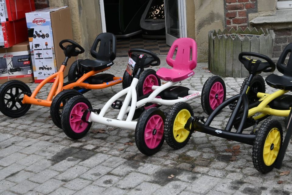 Berg Buddy white pink NEU Bergtoys Go Kart Dinocar Buzzy Rally in Billerbeck