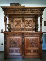 Antiker Buffetschrank Eiche massiv um 1850 Nordrhein-Westfalen - Bergheim Vorschau