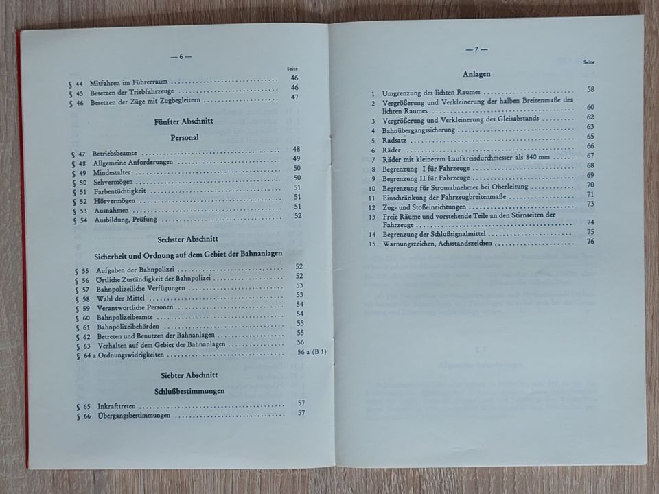 Eisenbahn-Bau- und Betriebsordnung DB DV 300, 1967 Ausgabe ´77 in Neuburg a.d. Donau
