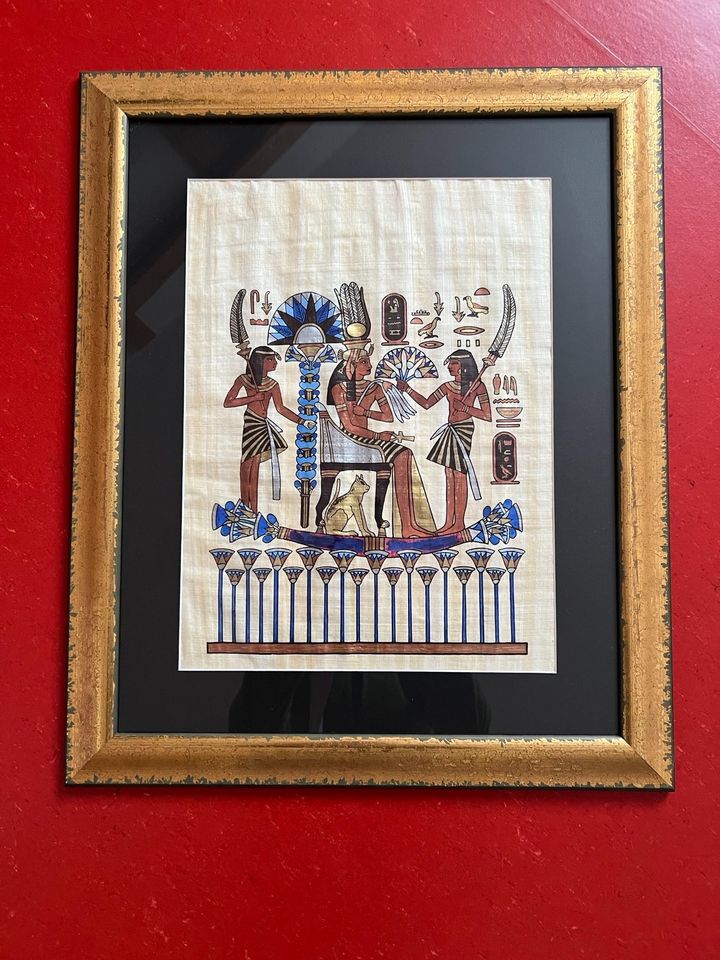 Ägypten Pharao Papyrus Bild Gold in Neckargemünd