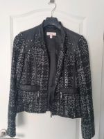 Schöne Jacke/Blazer in Tweed/Boucle mit Kunstleder und Nieten Niedersachsen - Northeim Vorschau