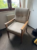Vintage Sessel Stuhl Echtholz Holz braun Retro Polster Essen - Stoppenberg Vorschau