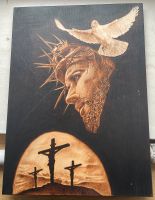 Brandmalerei bild, Jesus , christlich, Handarbeit Sachsen-Anhalt - Halle Vorschau