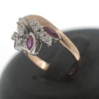 Rubin Diamant Ring 585 Gold 14 Kt  Gelb- Weißgold Edelstein Innenstadt - Köln Altstadt Vorschau