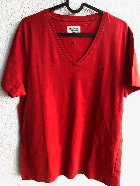 HILFIGER T-Shirt / Gr. L / rot / Gebraucht in Zweibrücken