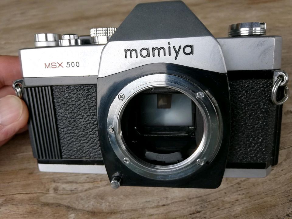 Spiegelreflexkamera,Mamiya MSX 500 mit Objektiv Mamiya Sektor SX in Beilngries