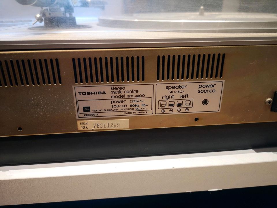 Toshiba SM-3600 Plattenspieler Kassetten  Stereo Music Centre in Oberbillig