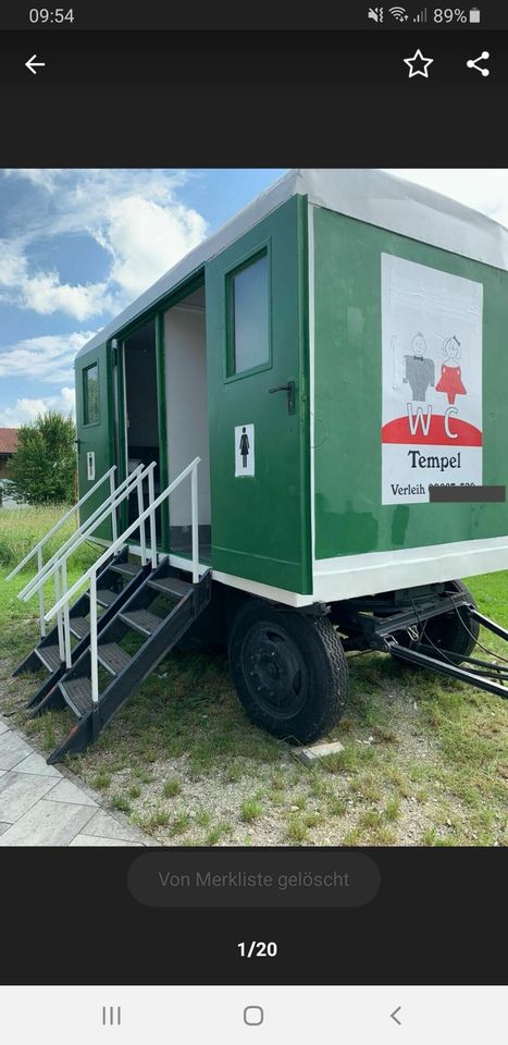 Toilettenwagen WC Wagen in Traunreut