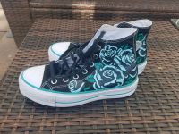 Chucks Converse Türkis Rosen wie Neu Gr. 36 1/2 Baden-Württemberg - Filderstadt Vorschau