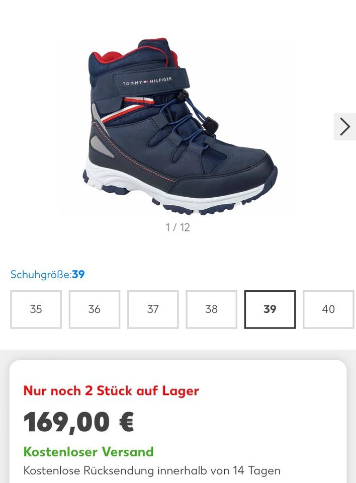 Tommy Hilfiger Snowboot/Winterstiefel Neu Größe 39 in Frankfurt am Main