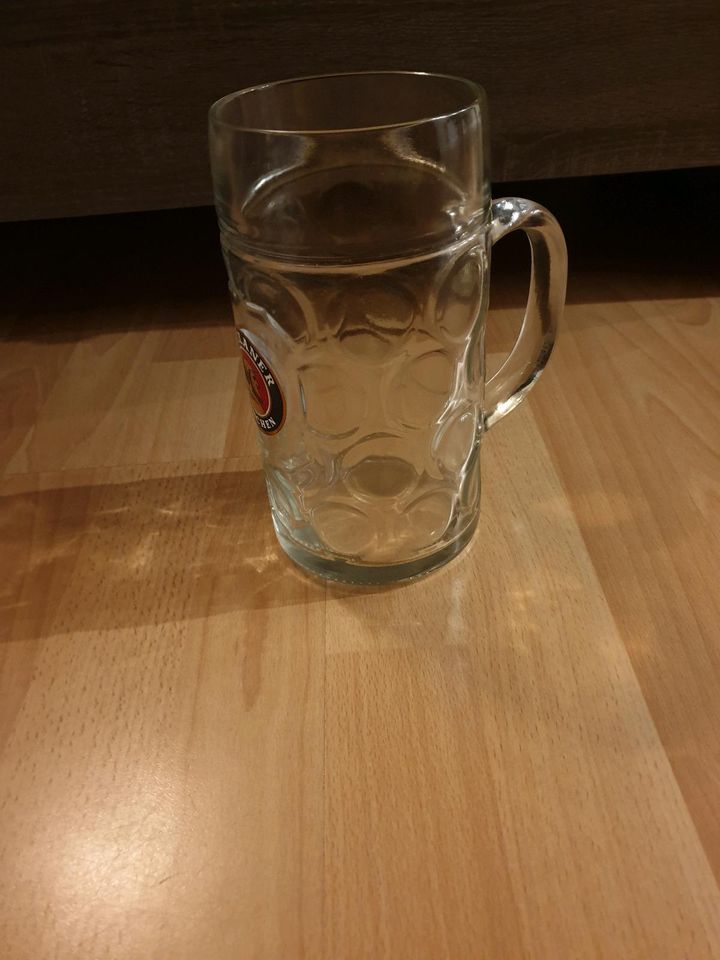 Paulaner Bierkrug Glaskrug 1L in Rätzlingen