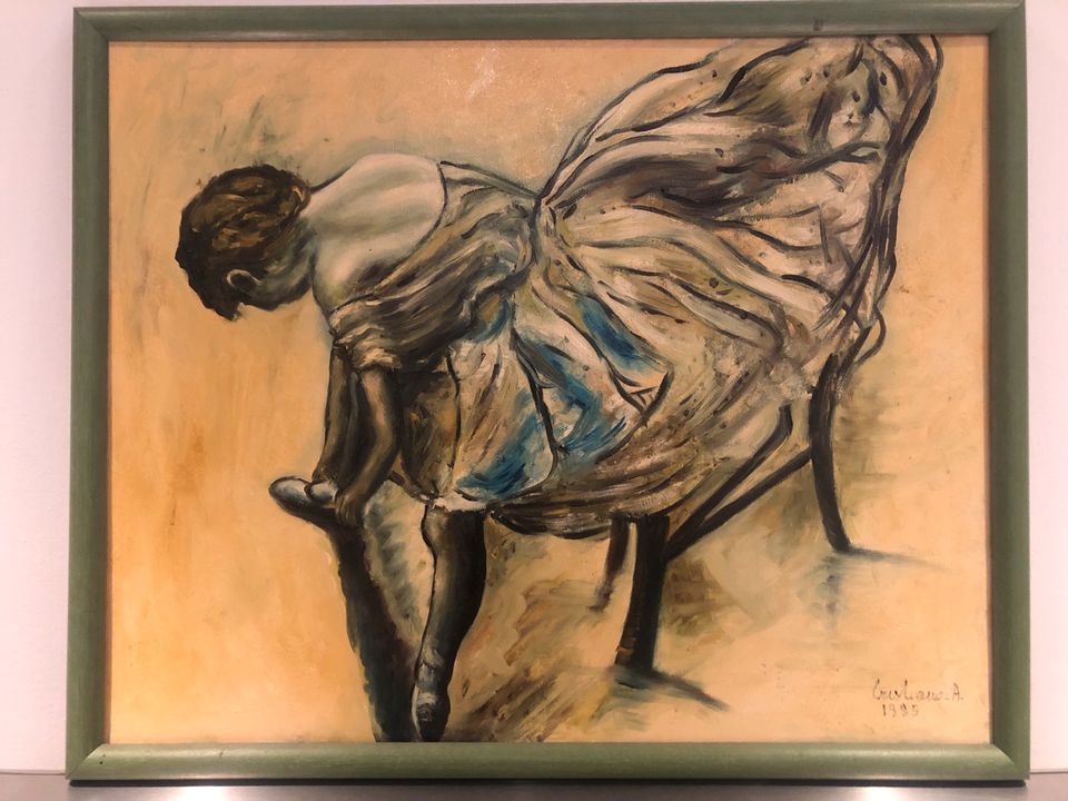 Öl / Acryl Gemälde Bild Ballerina a. Leinwand inkl. Rahmen 40x50 in Oerlinghausen