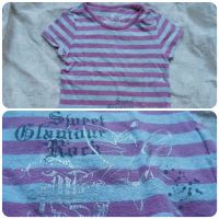 T-Shirt gestreift grau/pink Gr. 116 / 122 Niedersachsen - Berge Vorschau