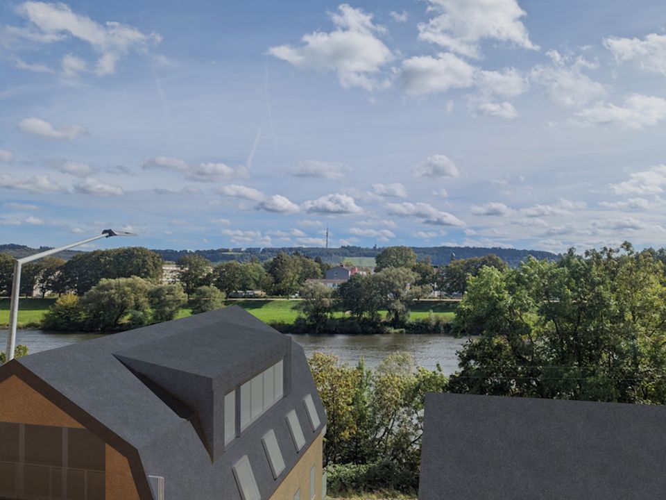 Baugrundstück - ertklassige Lage mit Moselblick und Stadtpanorama - 432m² inkl. genehmigtem Bauvorbescheid für 3-4 Familienhaus (Planung wie abgebildet) Trier Pallien in Trier