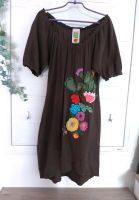 Jersey Kleid dunkelbraun mit aufgenähten Blüten +Blätter Gr.M/L Baden-Württemberg - Friedrichshafen Vorschau