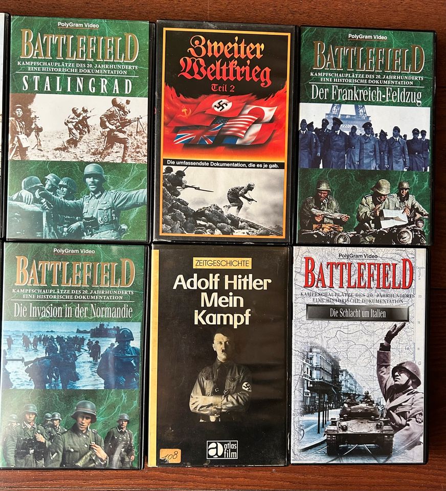 Battlefield VHS Dokumentation Militaria 8 + 2 in Laußig