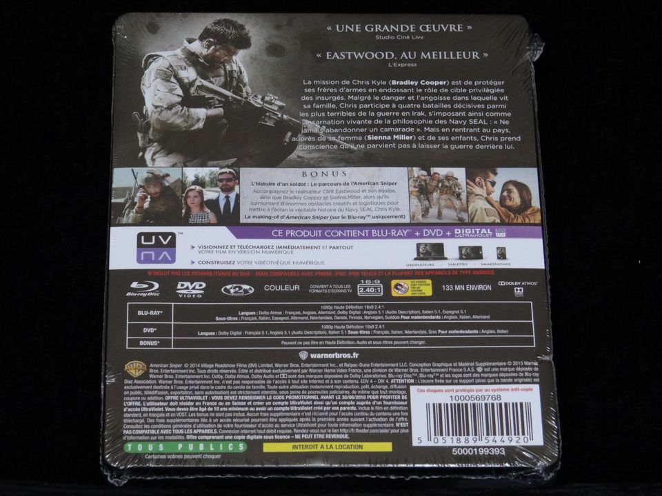 American Sniper Steelbook / Blu-ray / Seltenes Cover / FNAC / Neu in Hagen