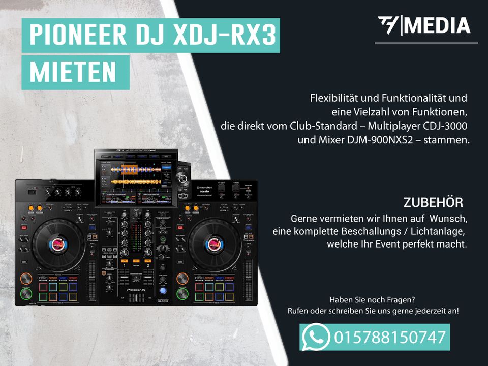 Pioneer DJ XDJ-RX3 | CD Player | CDJ | DJM | Mieten in Dortmund