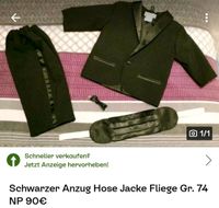 Taufanzug Gr. 74 Teile 5 Hose Jacke Fliege Bauchband ☺️ Baden-Württemberg - Waldachtal Vorschau