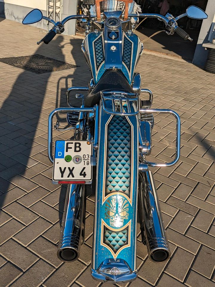 Harley Softail Chicano Mexican S&S 112cui Airride Klappenauspuff in Frankfurt am Main