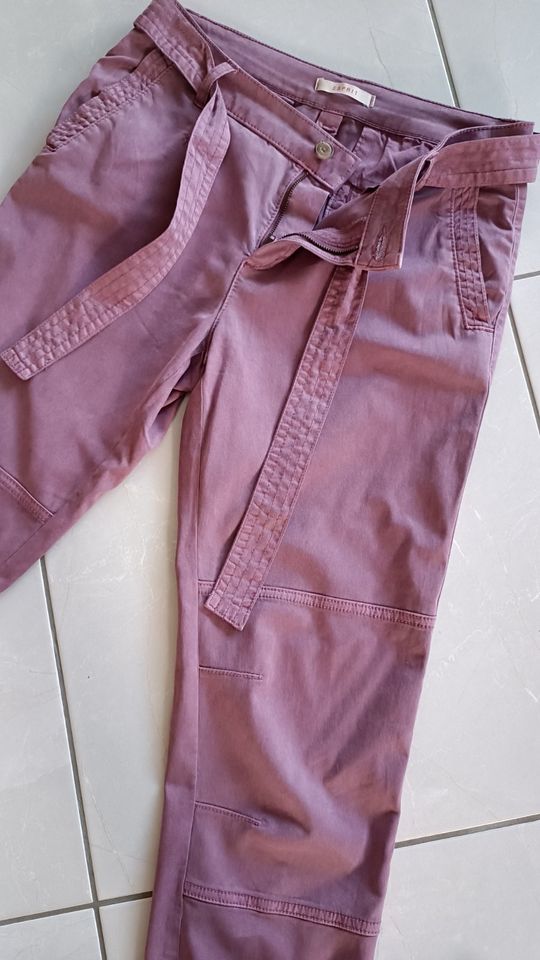 Schicke Joggpant Reißverschl./Knopf/Bindegürtel ESPRIT Sommerhose in Voerde (Niederrhein)