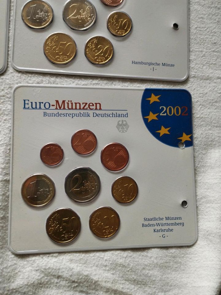 Euro Münzsatz 2002 " J " "A " " F" "G" 4 Stck in Ertingen