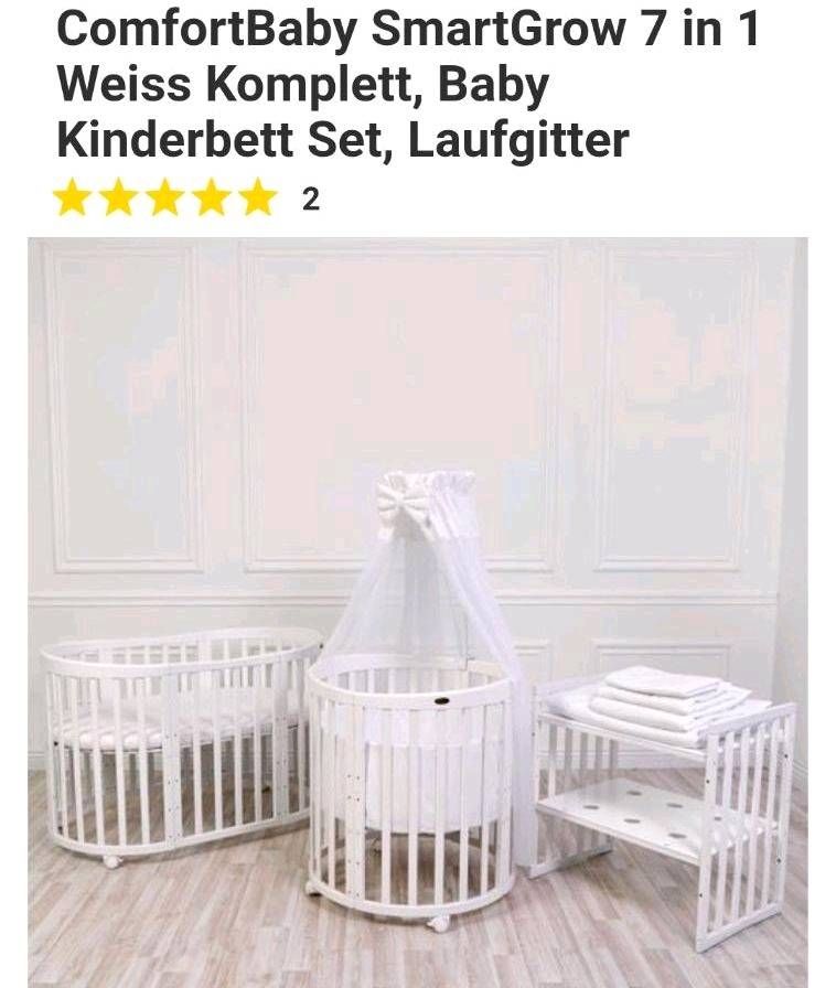 SmartGlow Comfortbaby 7in1 Babybett Transformer Kinderbett in Peine