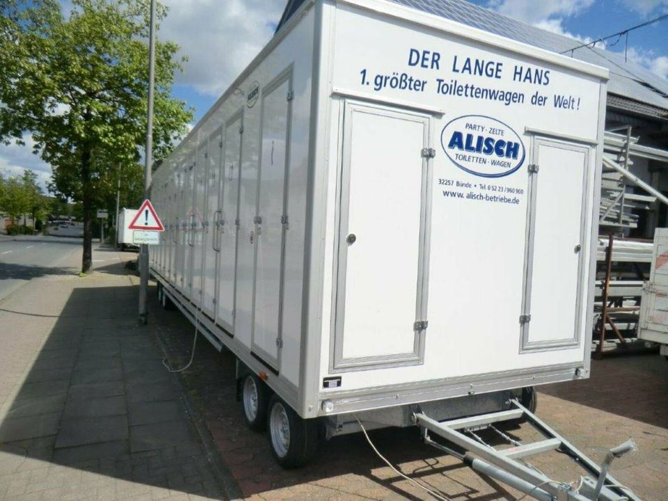 Alisch Toilettenwagen für Größten Events - Open Air - Festival in Bünde