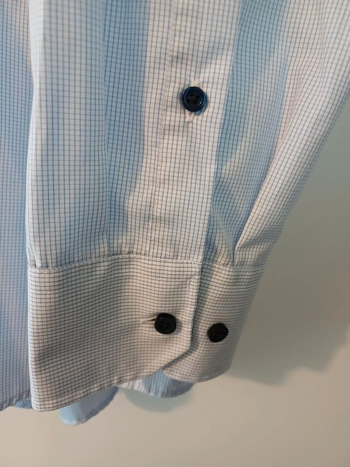 Venti Herrenhemd in weiß hellblau kariert in Essen