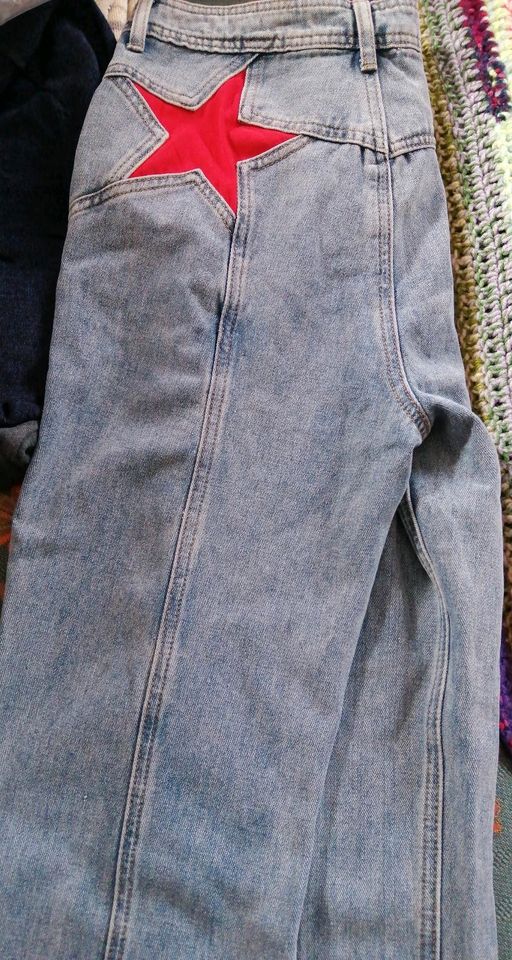 Retro Jeans, vintage, 70er Jahre, Stern, schlaghose in Merkers-Kieselbach