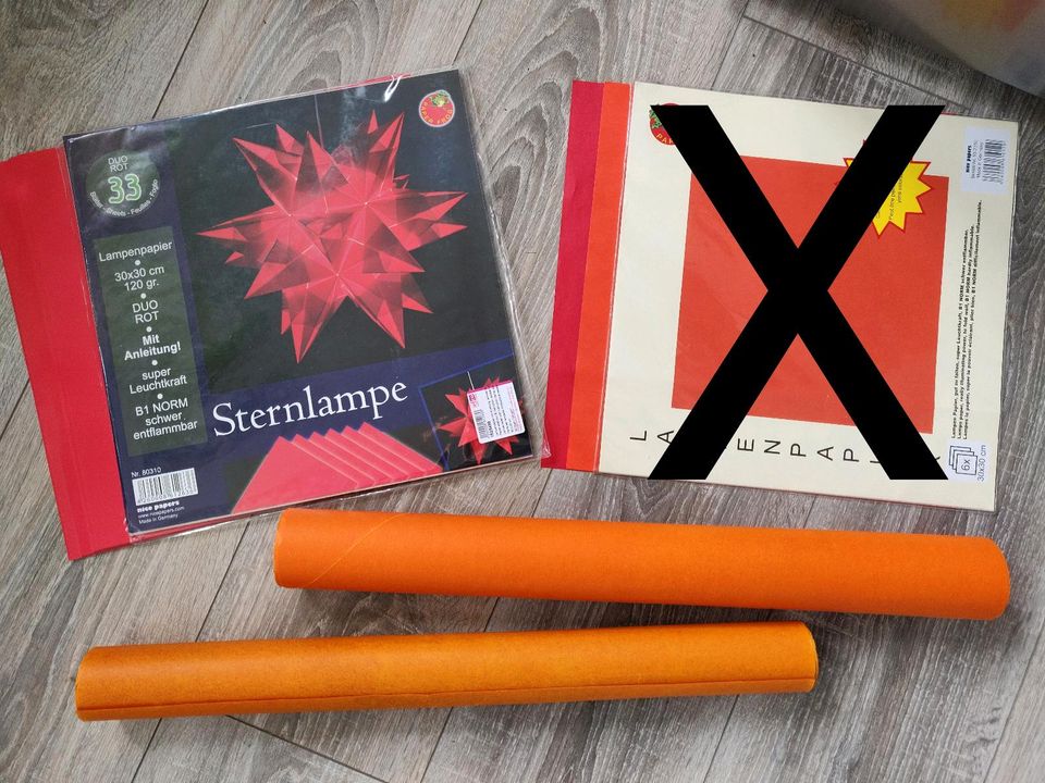 Lampenpapier orange rot zum Basteln Lampenschirm