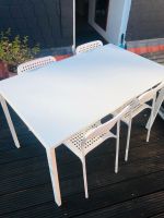 Ikea Tisch + 4 Stühle (weiß) + Sitzpolster Hessen - Hessisch Lichtenau Vorschau